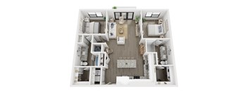 Ironcrest B4 2 bed 2 bath floorplanat Ironcrest, North Richland Hills, TX