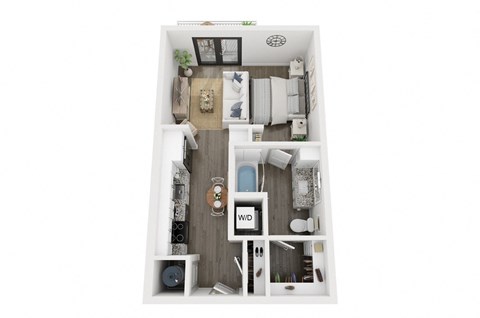 Studio 1 bathroom floor plan at LynnCora, Texas