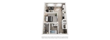 A1 Floor Plan at Amara Luxury Apartments, Sacramento, 95834