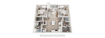 B2 Floor Plan at Amara Luxury Apartments, Sacramento, CA