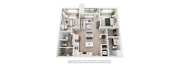 B3 Floor Plan at Amara Luxury Apartments, Sacramento