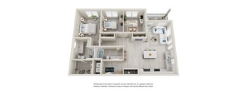 3-D Floor Plan C1 Solasta at Solasta, Sacramento, 95831