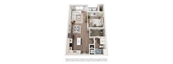 A5 Floorplan at Avela Luxury Apartments, Henderson, NV, 89011