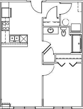 1 Bedroom Floorplan 1300 1 bedroom - Photo Gallery