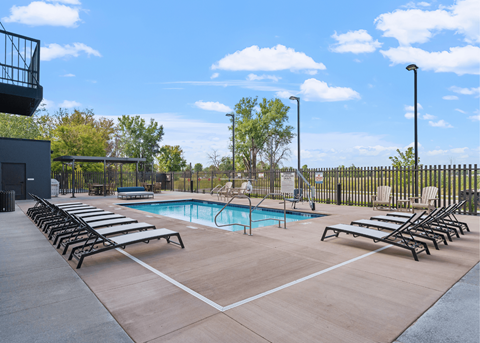 Outdoor Pool at Lexi Apartments in Blaine, MN.