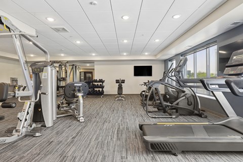 The fitness center at Terra Residences in Maple Grove, MN.
