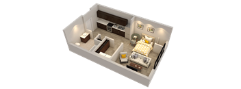 Apartment Floor Plan at Confluence on 3rd Apartments