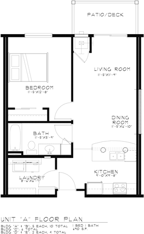 Apartment Floorplan at Pines Rapid City Apartments SD