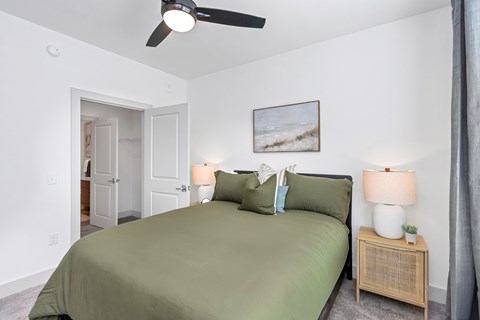 The bedroom at Revel in Clearwater, FL.
