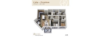 Calm 3D floor plan at Belterra Apartments in Plymouth MN