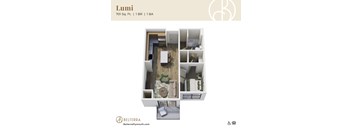 Lumi 3D floor plan at Belterra Apartments in Plymouth MN