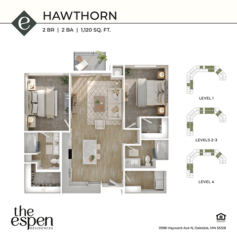 The Espen_Hawthorn_3d floor plan