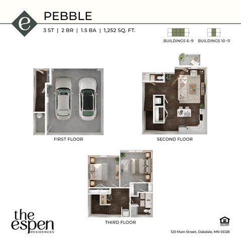 The Espen_Pebble_3d floor plan