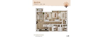 Basin 3D Floor Plan at Everstone in Phoenix, AZ