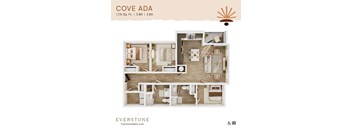 Cove ADA 3D Floor Plan at Everstone in Phoenix, AZ