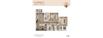 Current 3D Floor Plan at Everstone in Phoenix, AZ