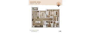 Haven ADA 3D Floor Plan at Everstone in Phoenix, AZ