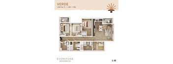 Verde 3D Floor Plan at Everstone in Phoenix, AZ