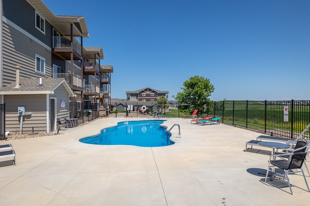 take a dip in the resort style pool