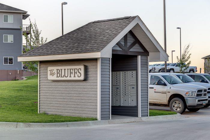 Mail center at Bluffs of Williston Apartments ND
