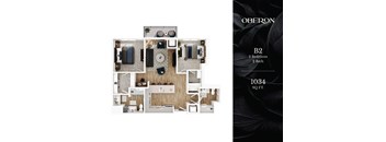 The B2 Floor Plan at Oberon Apartments in Maplewood, MN.