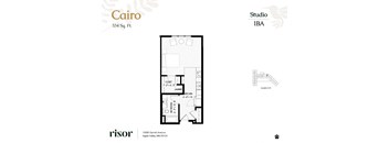 A floor plan of an apartment at Risor of Apple Valley.