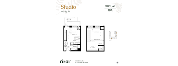 An apartment floor plan at Risor of St. Louis Park.