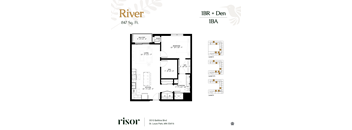 An apartment floor plan at Risor of St. Louis Park.