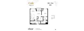 An apartment floor plan at Risor of St. Louis Park.