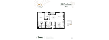 An apartment floor plan at Risor of St. Louis Park.