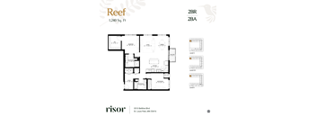 An apartment floor plan at Risor of St. Louis Park.