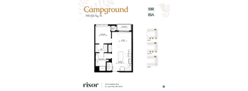 An apartment floor plan at Risor of St. Louis Park.
