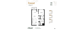 An apartment floor plan at Risor of St. Louis Park.