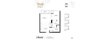 An apartment floor plan at Risor of St. Louis Park.