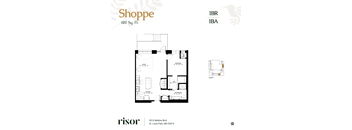 An apartment floor plan at Risor of St. Louis Park.