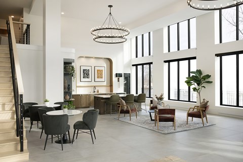 The lobby at Risor of St. Louis Park.