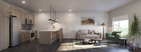 Spacious Living Area with Natural Lighting  at Everstone in Phoenix AZ