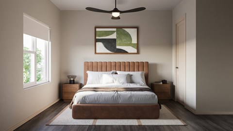 Bedroom with Ceiling fan  at Everstone in Phoenix AZ