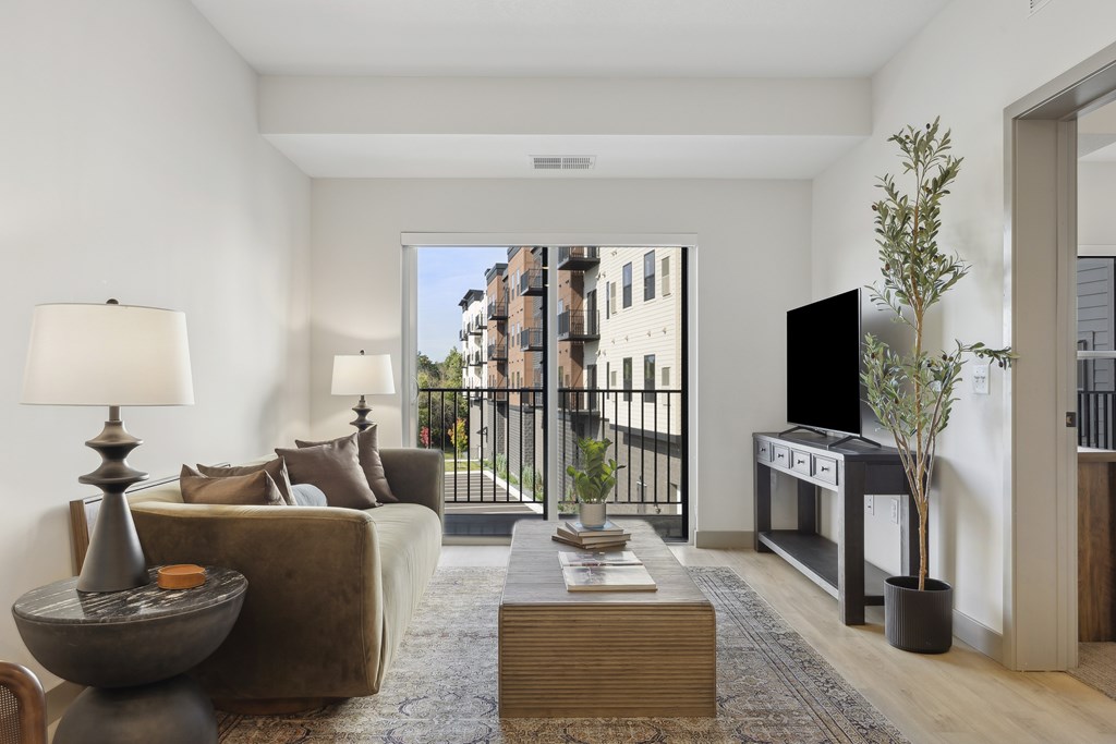 Model living room at Rowe