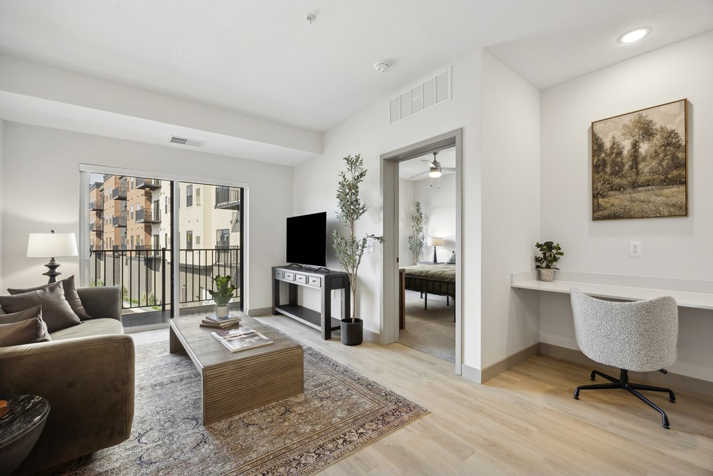 Model living room at Rowe