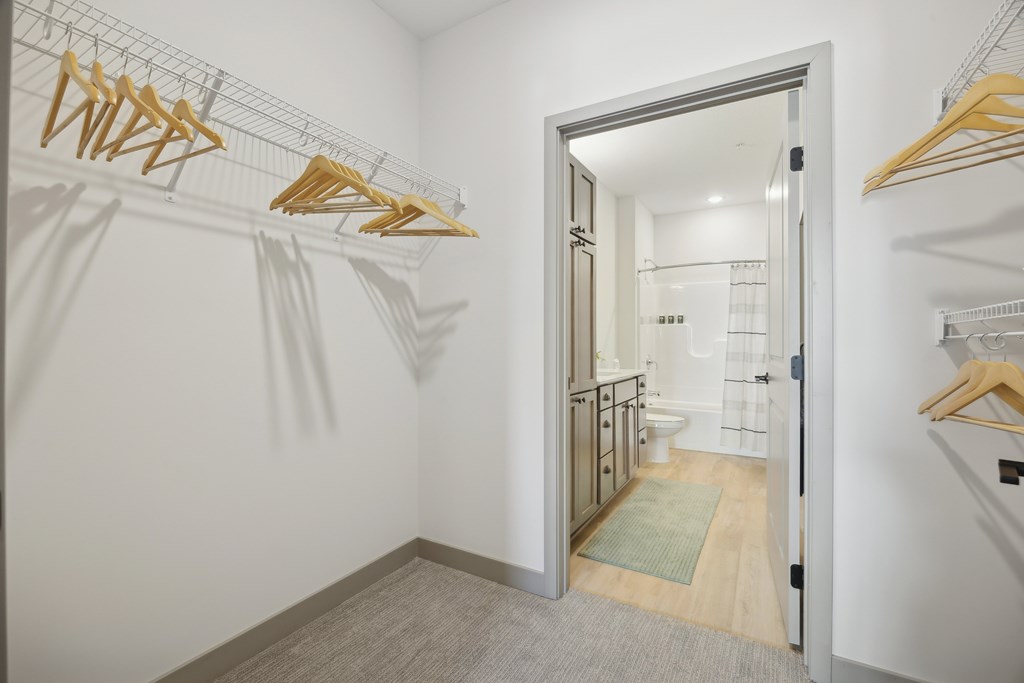 Model walk-in closet