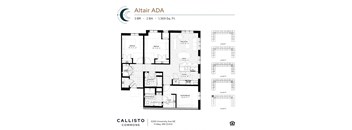 The Altair ADA Floor Plan at Callisto Commons in Fridley, MN.