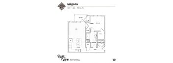 The Angora Floor Plan at Bluff View at Frederick Creek in Boerne, Texas.