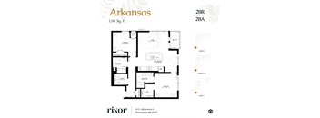 Arkansas floor plan at Risor of Bloomington. 