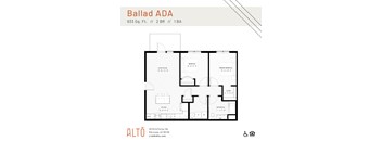 The Ballard ADA floor plan at Alto Apartments in Maricopa, Arizona