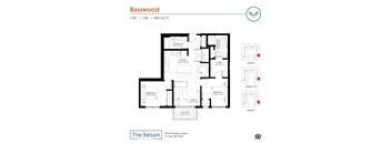 2 bedroom Basswood floor plan at The Balsam on Broadway