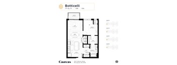 The Botticelli floor plan at Canvas Apartments in Minneapolis, MN.