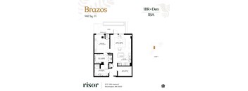 Brazos floor plan at Risor of Bloomington. 