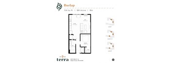 An apartment floor plan at Terra Residences in Maple Grove, MN.