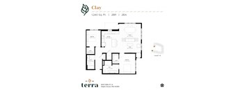 An apartment floor plan at Terra Residences in Maple Grove, MN.